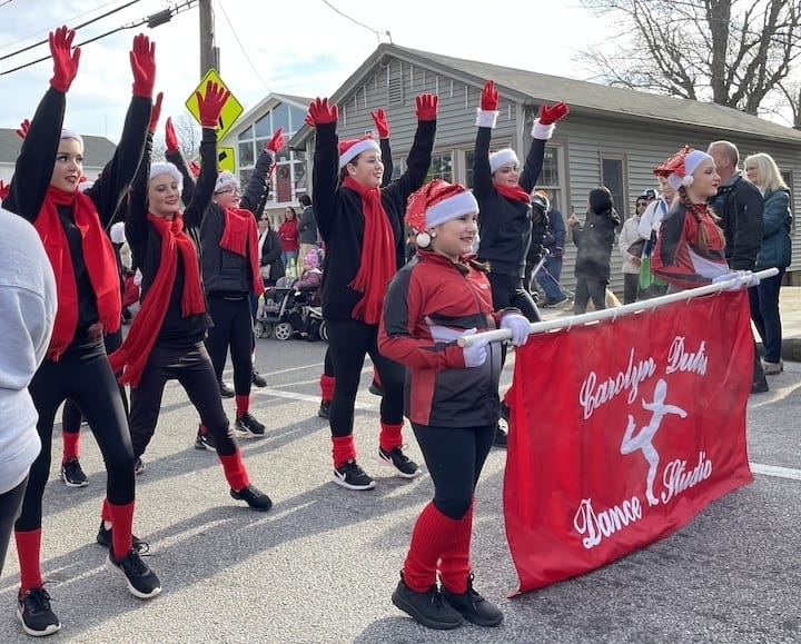 [CREDIT: Rob Borkowski] The Carolyn Dutra Dancers in The Rolling, Strolling Apponaug Winter Festival parade Dec. 9.