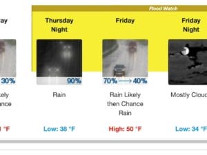 [CREDIT: NWS] The National Weather Service warns of new flooding risk with a Flood Watch through Saturday night.