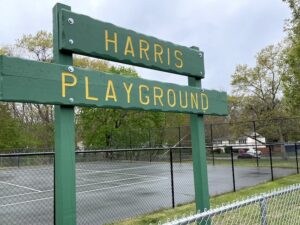 [CREDIT: Rob Borkowski] Harris Playground, where aging equipment was removed in 2018, will soon get its new playground equipment in decades thanks to a DEM grant.