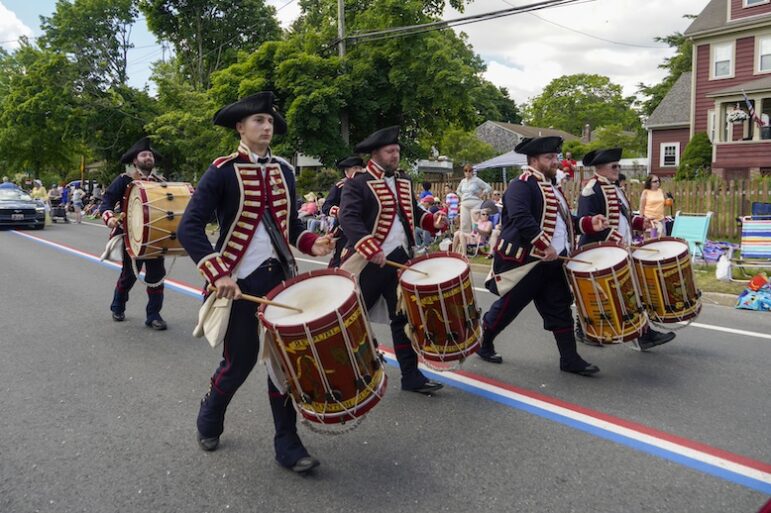 [CREDIT: Laura Paton] The Kentish Guards march during the 2024 Gaspee Days Parade June 8.