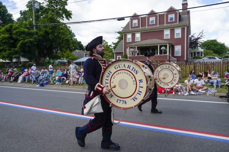 [CREDIT: Laura Paton] The Kentish Guards march during the 2024 Gaspee Days Parade June 8.