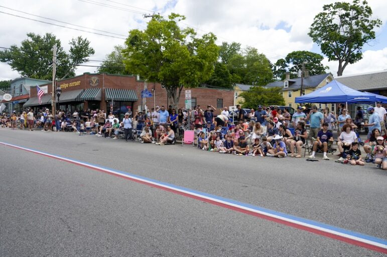 [CREDIT: Laura Paton] Crowds assemble along both side of the two-mile stretch of Narragansett Parkway anxiously awaiting the march of the 2024 Gasee Days Parade June 8.