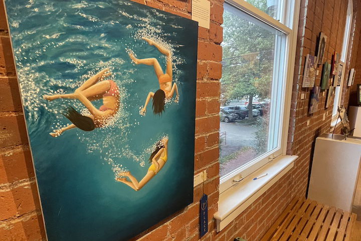 [CREDIT: Rob Borkowwski] First Place winner in the in WCFA's annual Art Educators Exhibit, "Diving Under" by Whitney Bates.