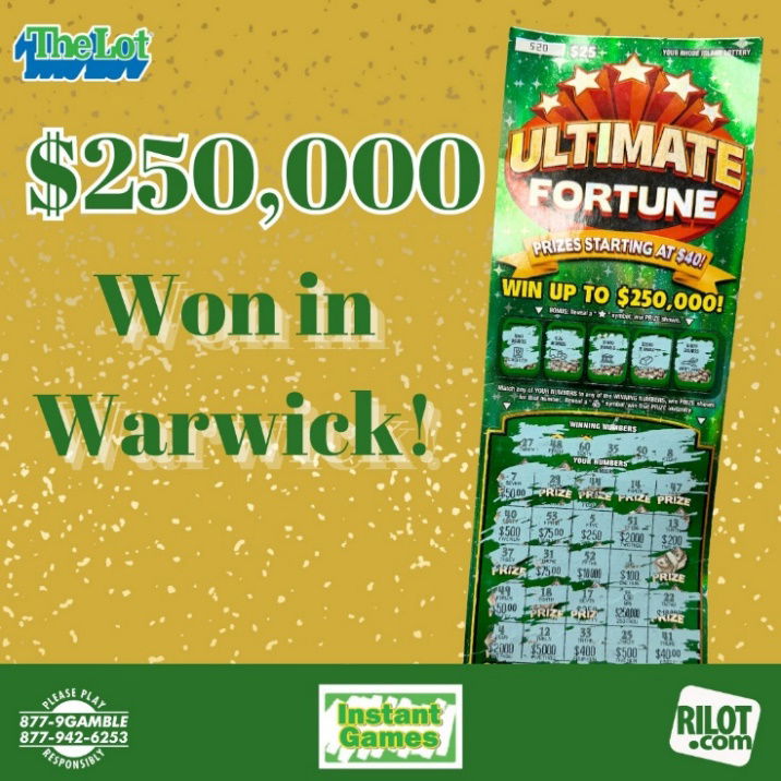 [CREDIT: RI Lottery] A Warwick Woman wins $250K on a scratch ticket in the latest news from the RI Lottery.