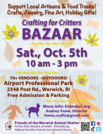 The Crafting for Critters Fall Bazaar returns this Saturday 10 a.m. till 3 p.m. at Airport Professional Park.