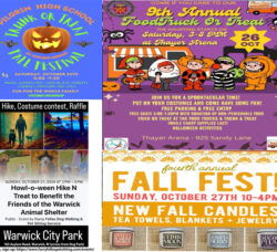 [CREDIT: WP Composite] Warwick weekend events feature the final farmer's market in Pawtuxet, Howl-Ween at City Park and a Foodtruck or treat.