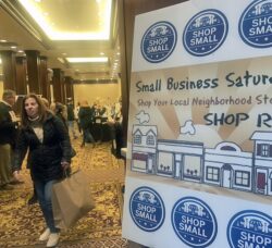 [CREDIT: Rob Borkowski] Shop RI drew thousands of shoppers to 166 vendors at Crowne Plaza Warwick Saturday.