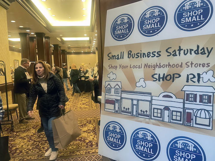 [CREDIT: Rob Borkowski] Shop RI drew thousands of shoppers to 166 vendors at Crowne Plaza Warwick Saturday.