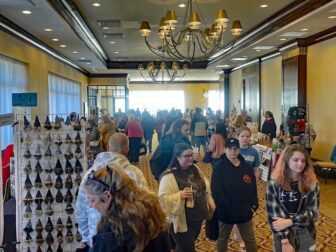 [CREDIT: Rob Borkowski] Shop RI drew thousands of shoppers to 166 vendors at Crowne Plaza Warwick Saturday.