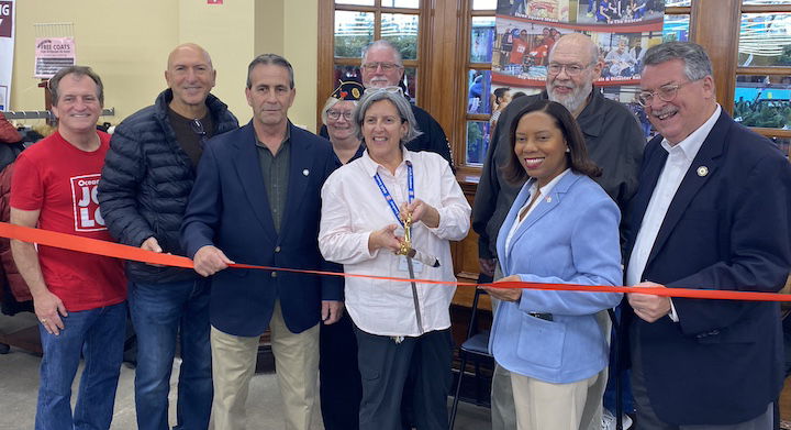 [CREDIT: OSJL] Pictured at the Warwick Ocean State Job Lot Grand Opening Nov. 23, from front, left: Curtis Corl, Chief Marketing Officer, Ocean State Job Lot; John Conforti, ChiefFinancial Officer, Ocean State Job Lot; Frank Picozzi, Mayor of Warwick; and Betty Leach, Post Commander, American Legion Post 43; Therese Sloane, Store Team Leader, Ocean State Job Lot; Lieutenant Governor Sabina Matos; State Senator Mark McKenney. Back Row: Frank Teague, American Legion Post 43 and Richard Portno, co-owner and vice president of operations, Ocean State Job Lot.