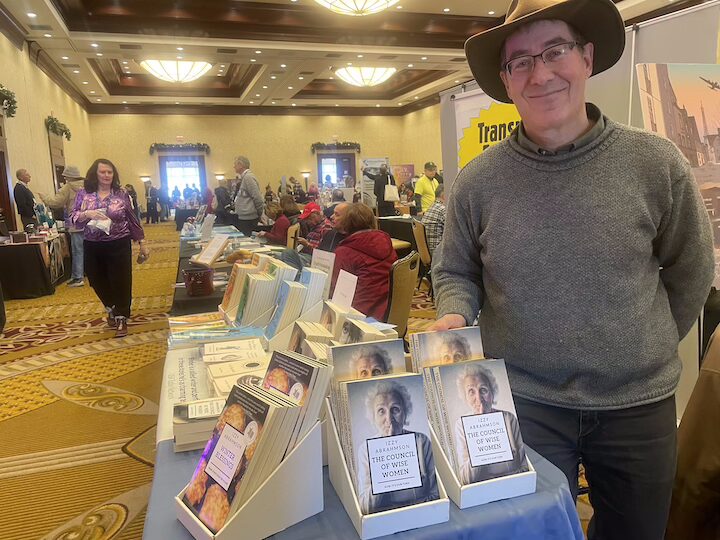 [CREDIT: Rob Borkowski] Mark Binder with his new Izzy Abrahmson novel "The Council of Wise Women," about, "An ordinary woman, her extraordinary daughter, and a secret society."