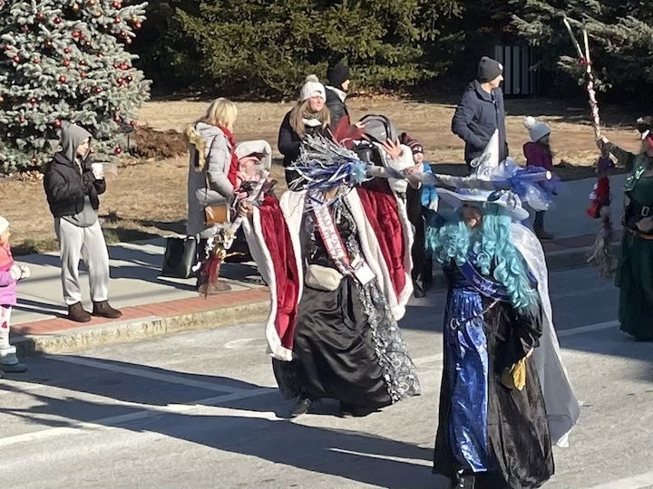 [CREDIT: Rob Borkowski] Yuletide witches in the parade during the Rolling, Strolling Apponaug Winter Festival Dec. 7, 2024.