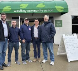 [CREDIT: Warwick City Council] Councilman Ed Ladouceur (Ward 7) with donations for local families, ins