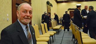 [CREDIT: Rob Borkowski] Newly minted Ward 7 Warwick City Councilor John Kirby, following his swearing in at the Warwick Inaguration at Crowne Plaza Jan. 7, 2025.