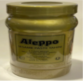 [CREDIT: FDA] Turkana Food Inc. has issued a voluntary Aleppo Tahini Sesame Paste salmonella recall. 