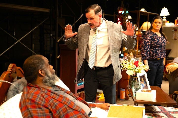 [CREDIT: Cat Laine] From left, Cliff Odle, Anthony Goes, Rachel Dulude in Gamm's 'Between Riverside and Crazy' playing through March 9.